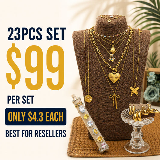 23PCS Gold Filled Jewelry Bundle wholesale jewelry bundle