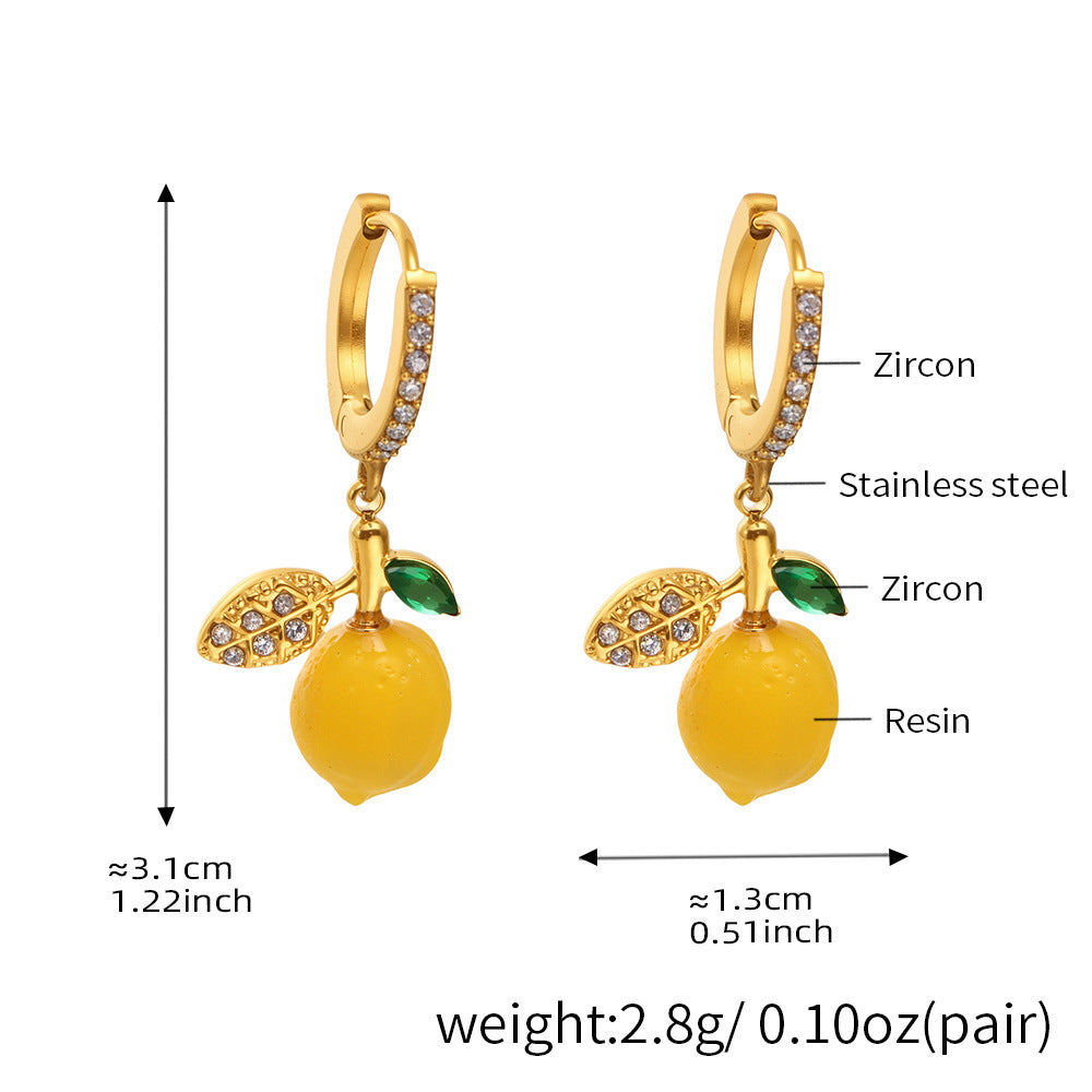 Lemon Charm Earrings — dimensions and size reference 09