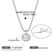 Two-Tone Zircon Pendant Necklace — dimensions and size reference 07
