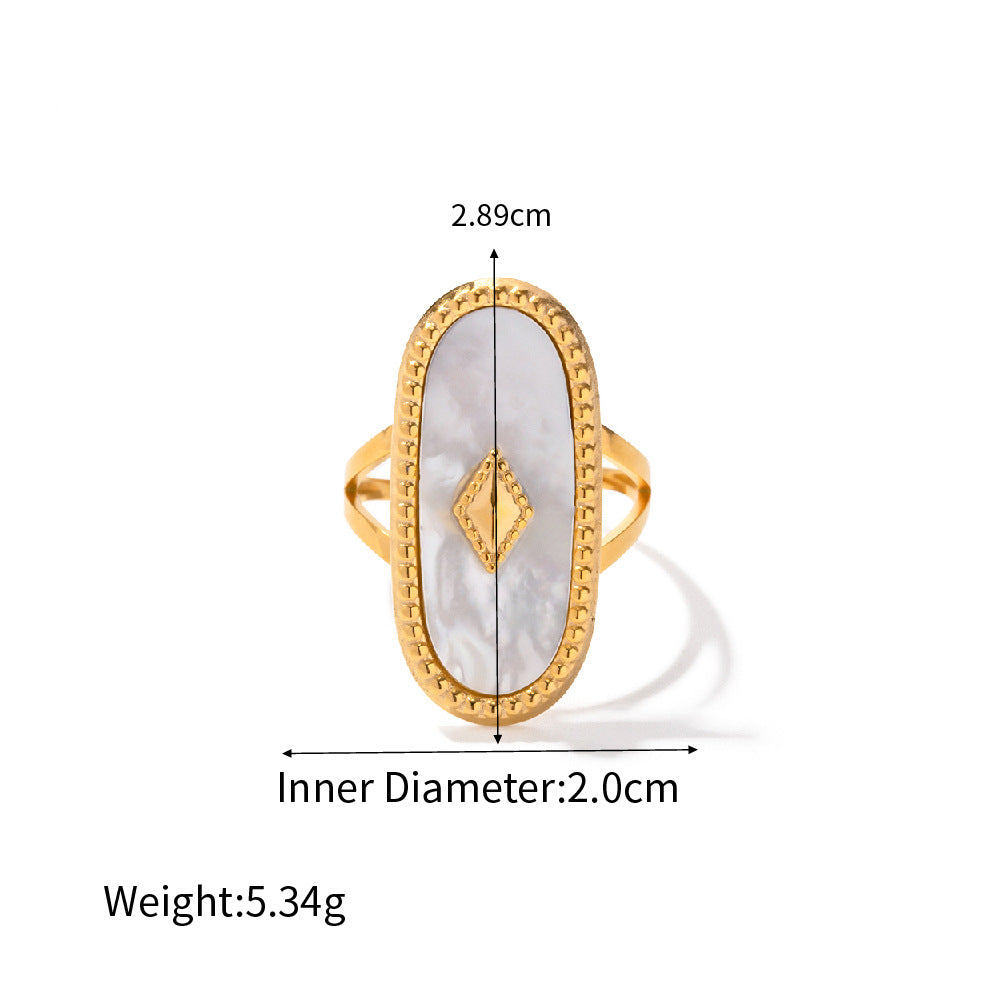 Rectangular Stone Rings — dimensions and size reference 08