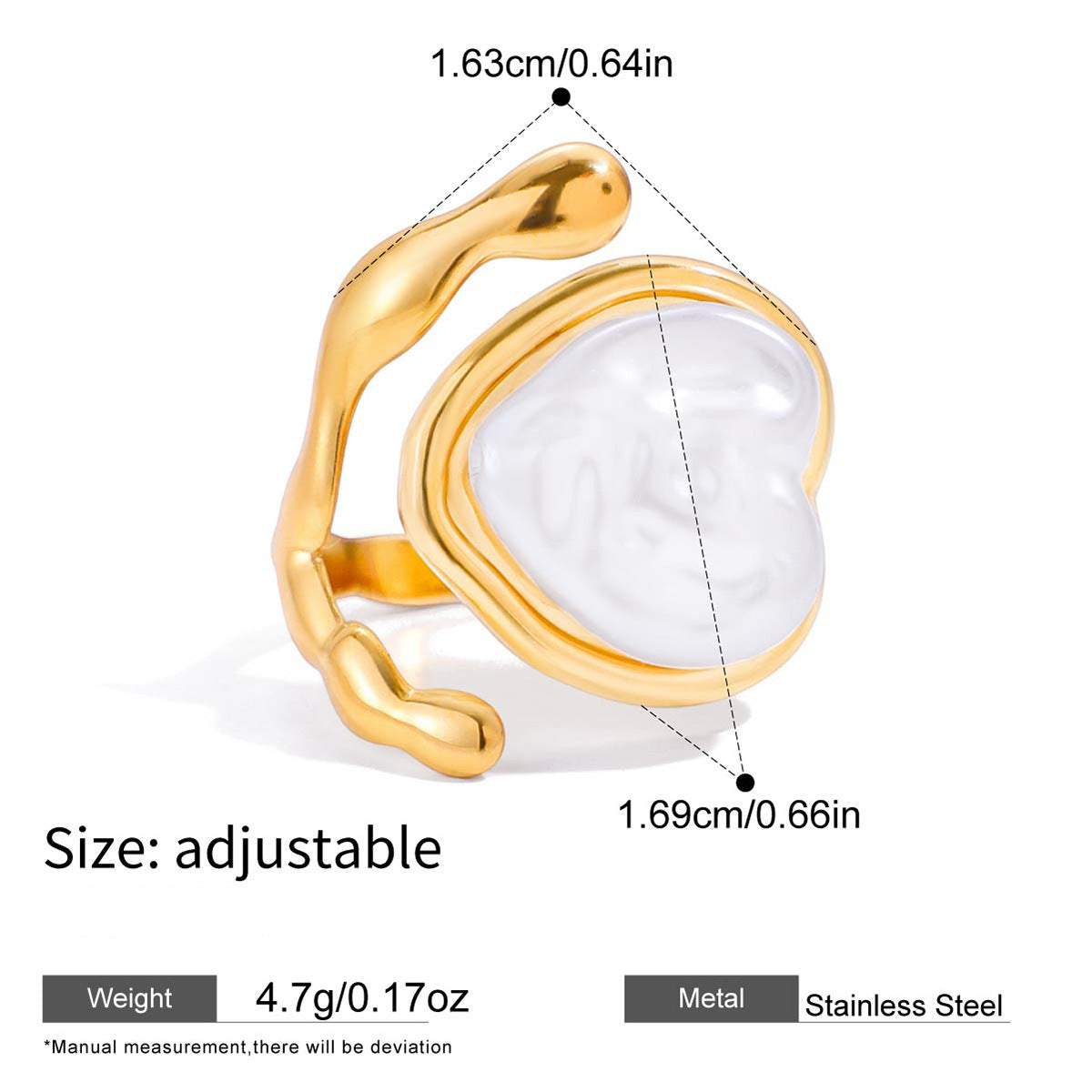 Zircon and Chain Ring — dimensions and size reference 13