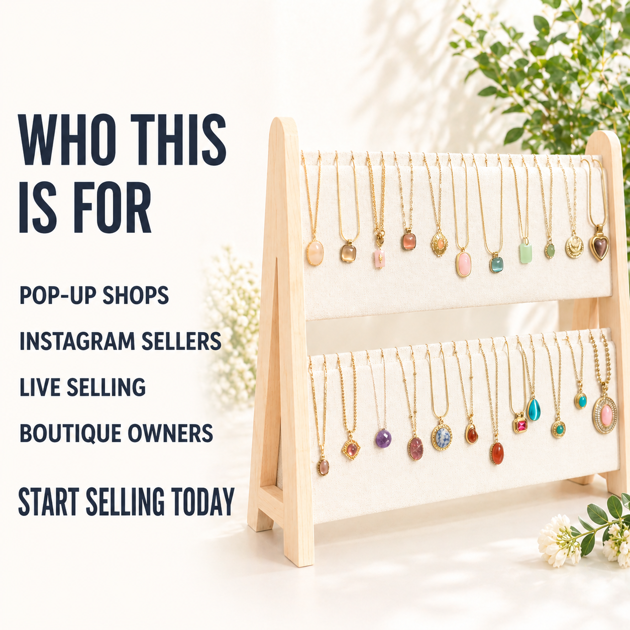 23PCS Gemstone Necklace Bundle wholesale jewelry bundle