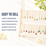 23PCS Gemstone Necklace Bundle wholesale jewelry bundle