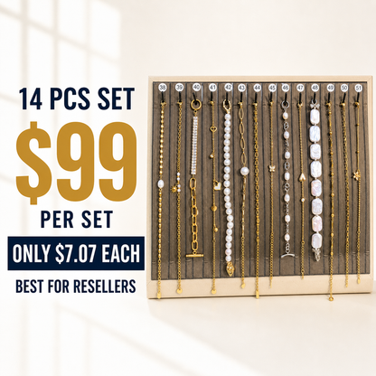 14PCS Pearl Bracelet Bundle wholesale jewelry bundle