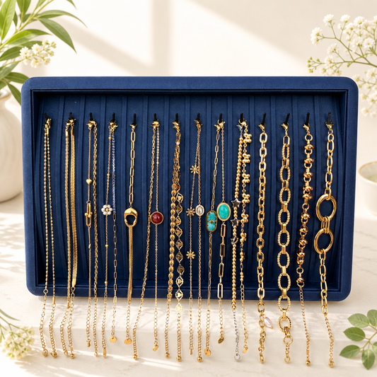 23PCS Gold Chain Bracelet Bundle wholesale jewelry bundle