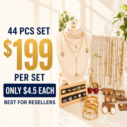 44PCS Gold Filled Jewelry Bundle wholesale jewelry bundle