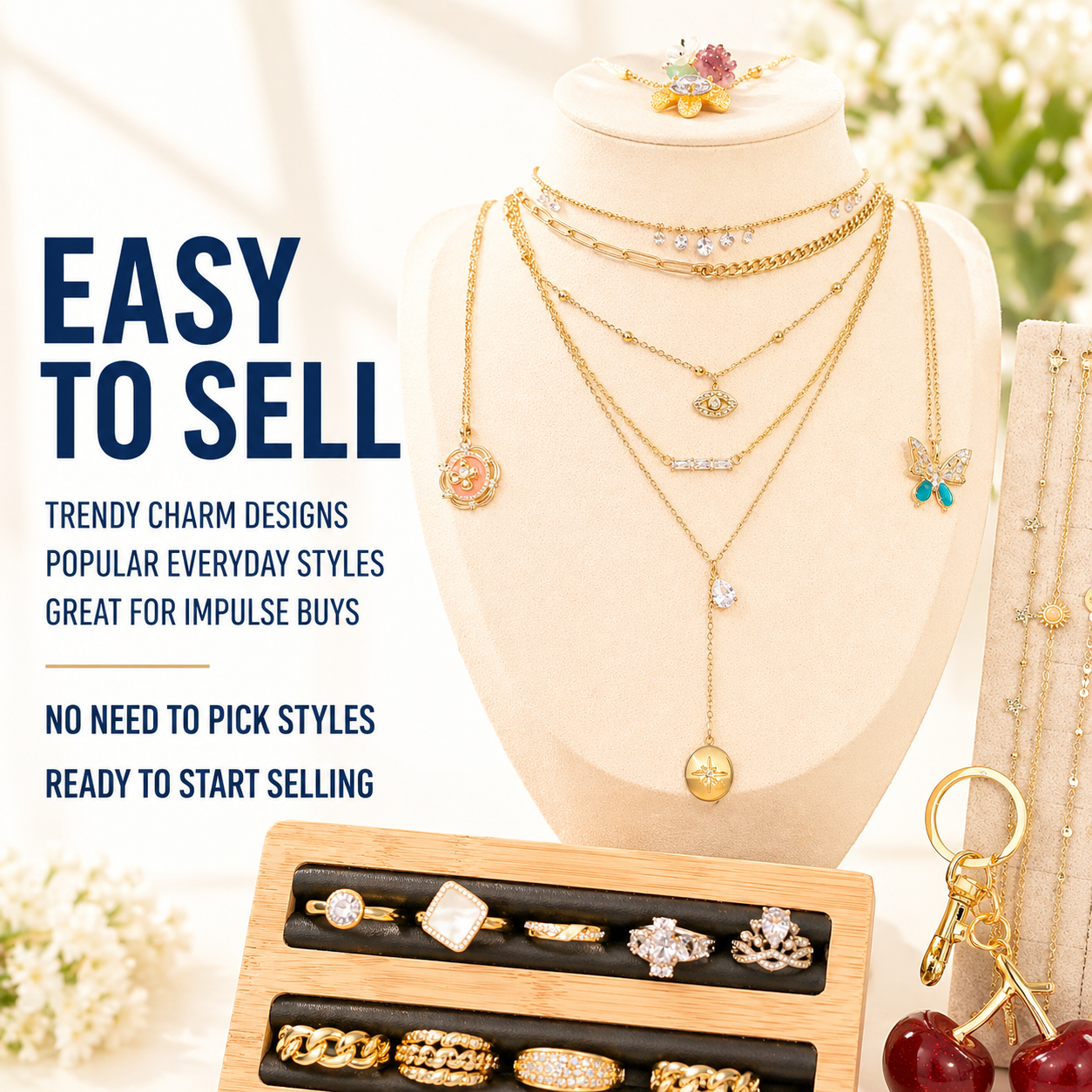 44PCS Gold Filled Jewelry Bundle wholesale jewelry bundle