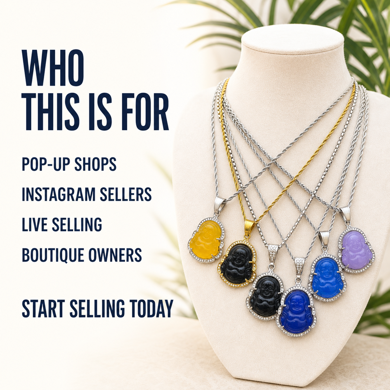 21PCS Buddha Necklace Bundle wholesale jewelry bundle