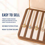 25PCS Evil Eye Necklace Bundle wholesale jewelry bundle