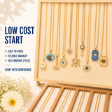 25PCS Evil Eye Necklace Bundle wholesale jewelry bundle