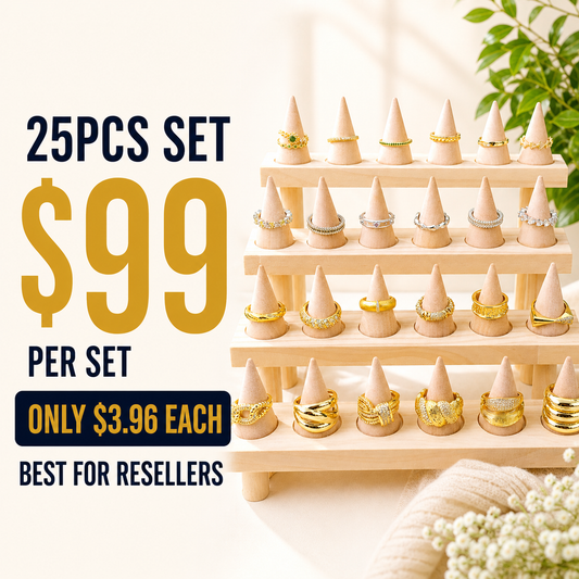 25PCS Adjustable Ring Bundle wholesale jewelry bundle