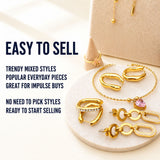 23PCS Colorful Gemstone Charm Jewelry Set
