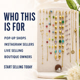 23PCS Colorful Gemstone Charm Jewelry Set