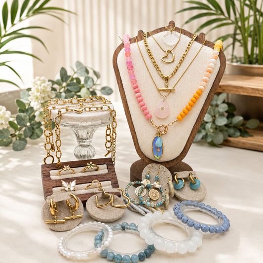 23PCS Colorful Gold Filled Jewelry Set