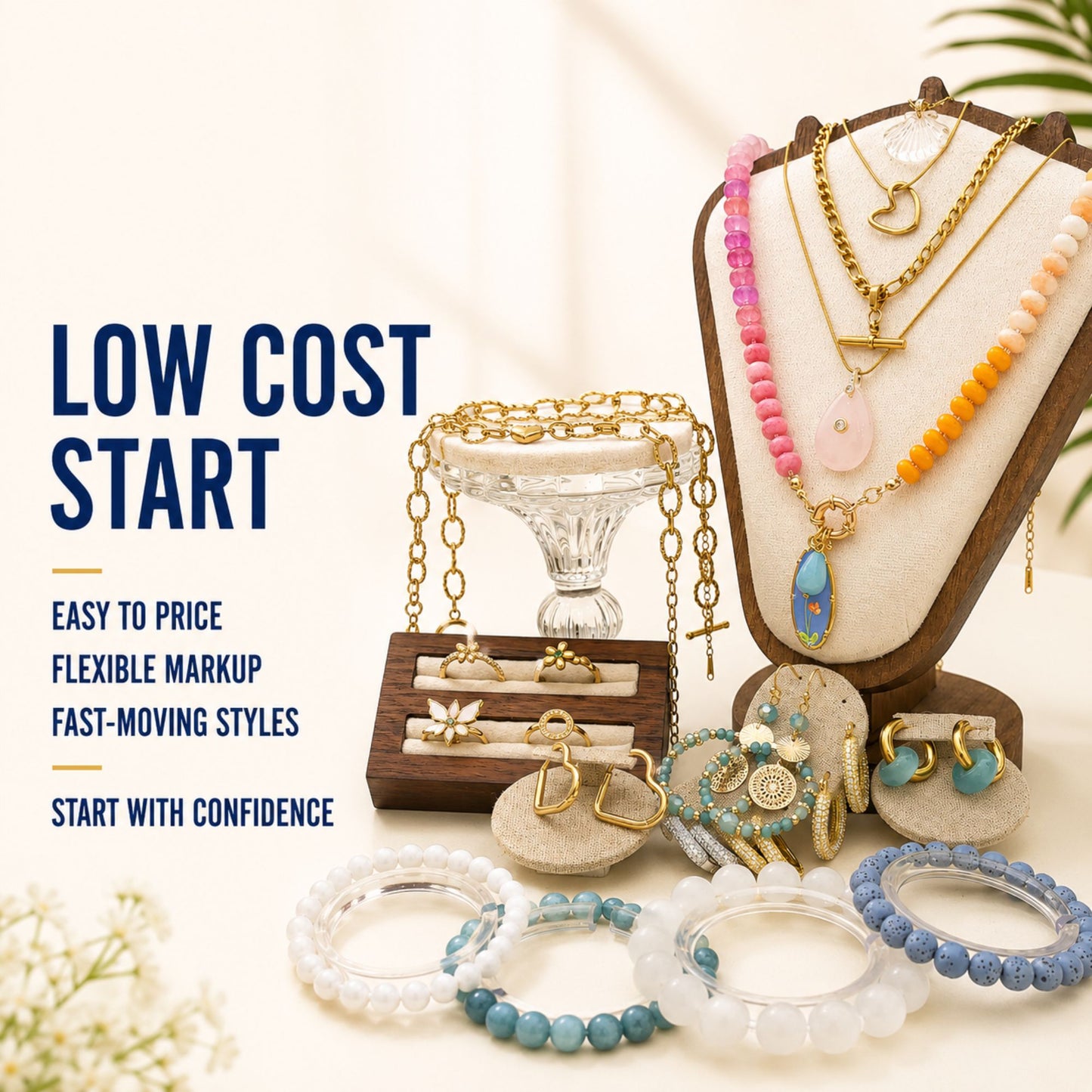 23PCS Colorful Gold Filled Jewelry Set