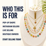 24PCS Colorful Daisy Gold Filled Jewelry Set