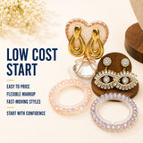 24PCS Colorful Daisy Gold Filled Jewelry Set