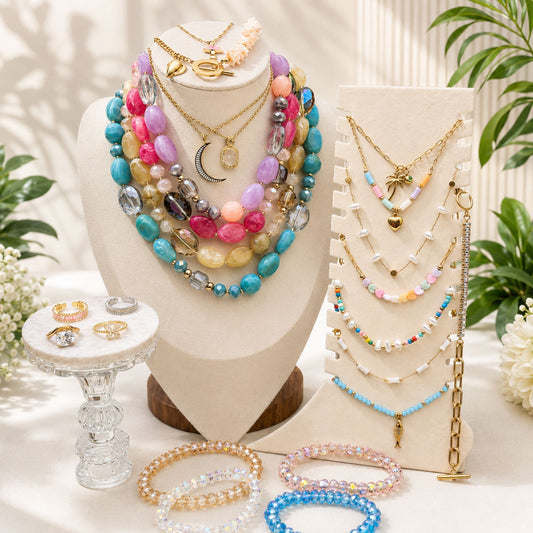 24PCS Colorful Jewelry Bundle wholesale jewelry bundle