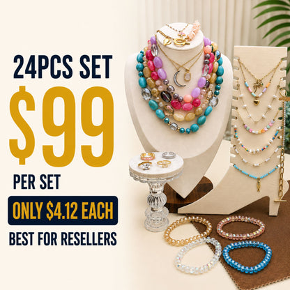 24PCS Colorful Jewelry Bundle wholesale jewelry bundle
