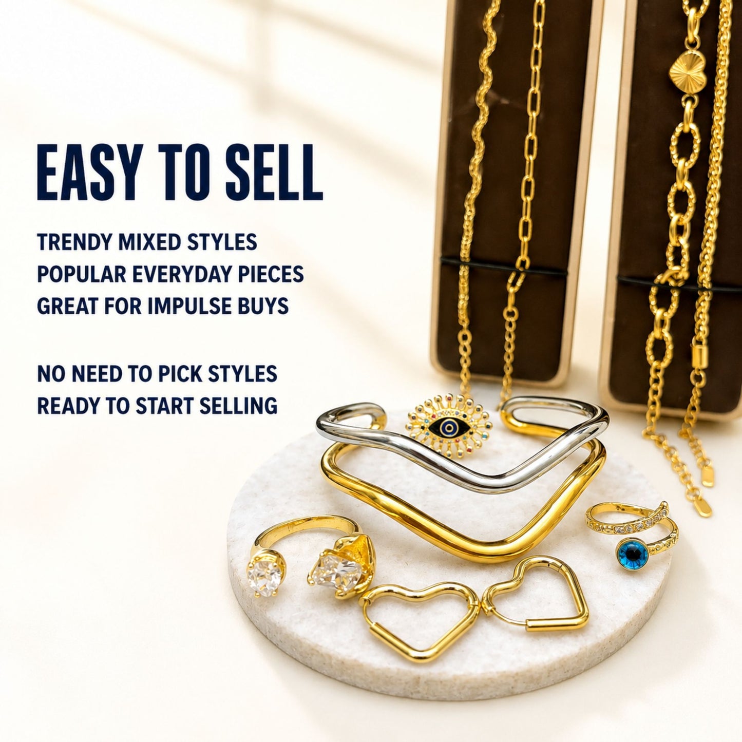 24PCS Gold Filled Evil Eye Chain Jewelry Set