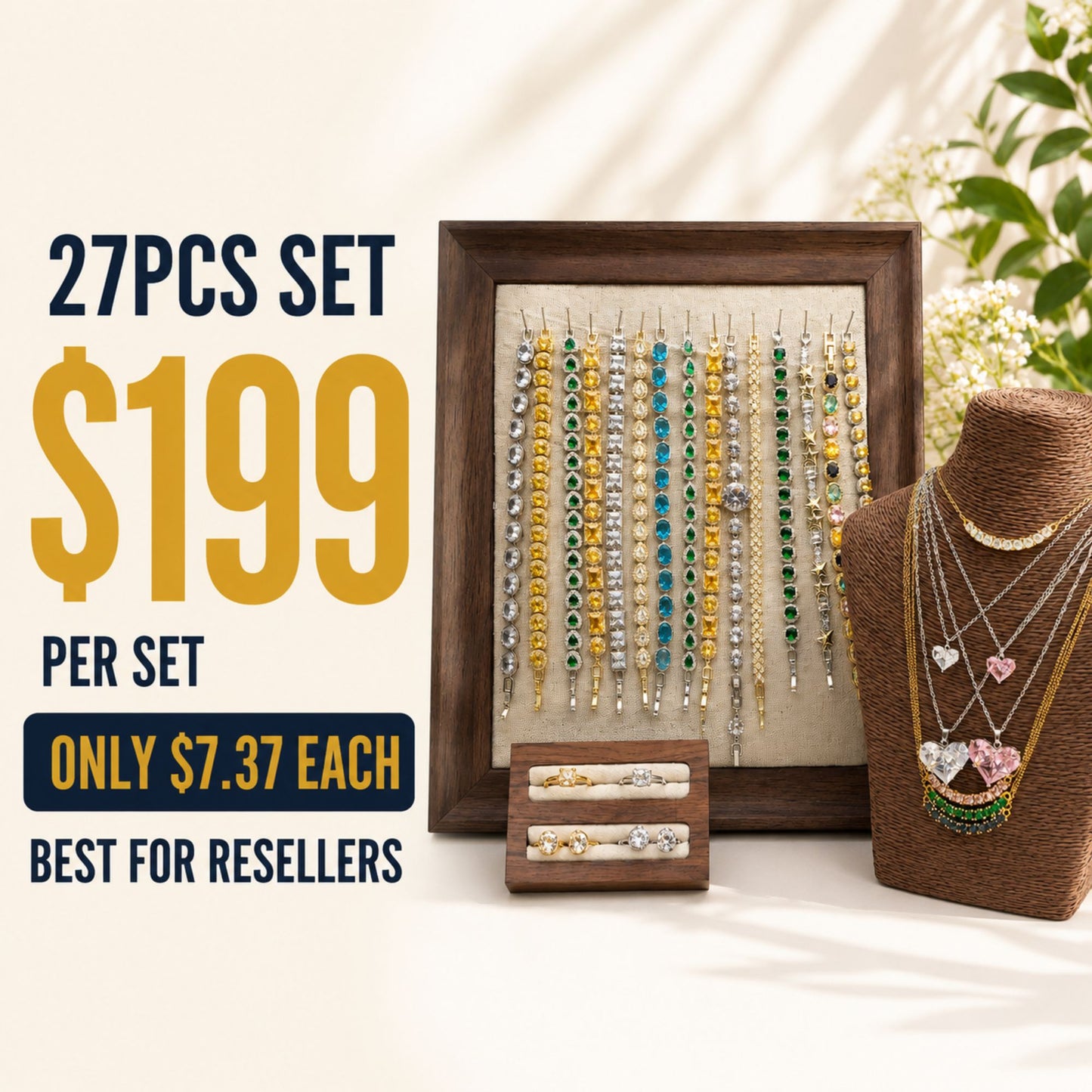 27PCS CZ Tennis Jewelry Bundle wholesale jewelry bundle