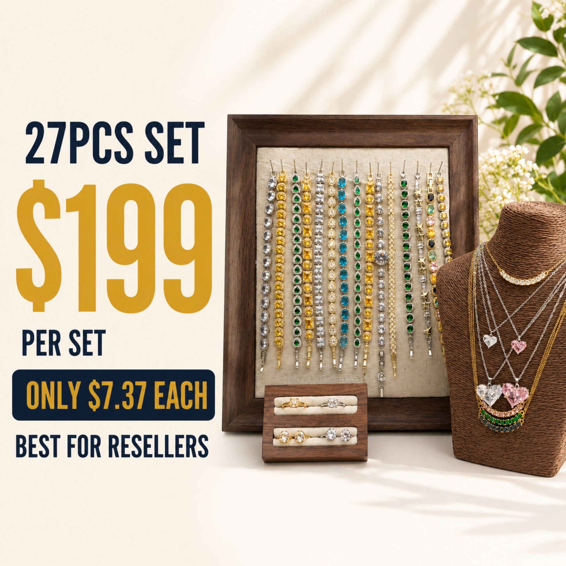 27PCS CZ Tennis Jewelry Bundle wholesale jewelry bundle
