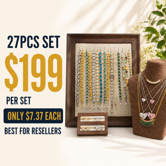 27PCS CZ Tennis Jewelry Bundle wholesale jewelry bundle