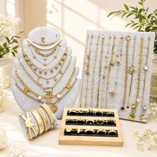 42PCS Gold Filled Jewelry Bundle wholesale jewelry bundle