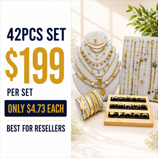 42PCS Gold Filled Jewelry Bundle wholesale jewelry bundle