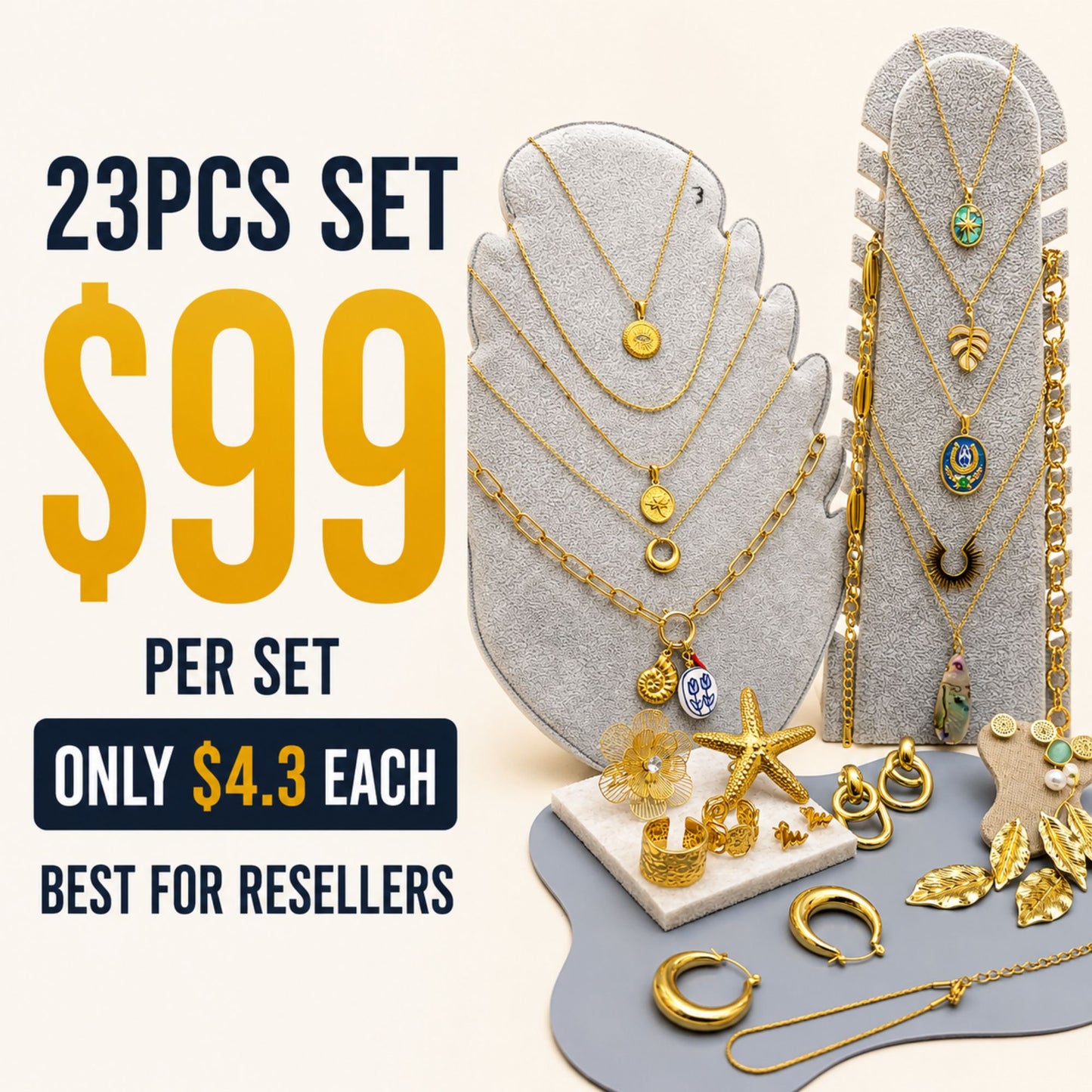 23PCS Coastal Charm Set