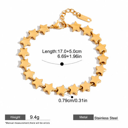 Paperclip Chain Bracelet — dimensions and size reference 16