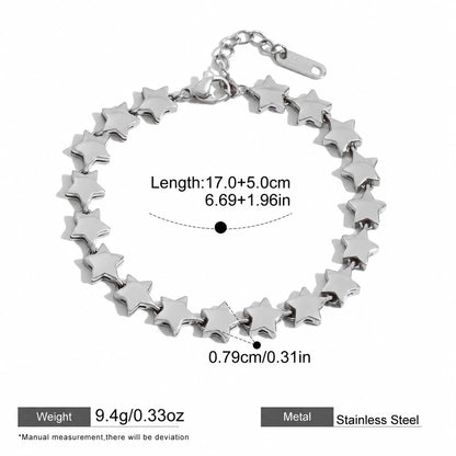 Paperclip Chain Bracelet — dimensions and size reference 17