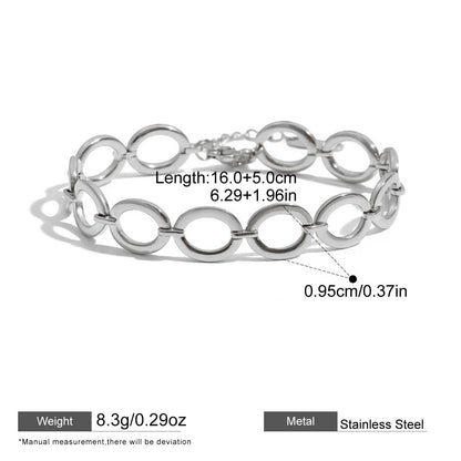 Paperclip Chain Bracelet — dimensions and size reference 08