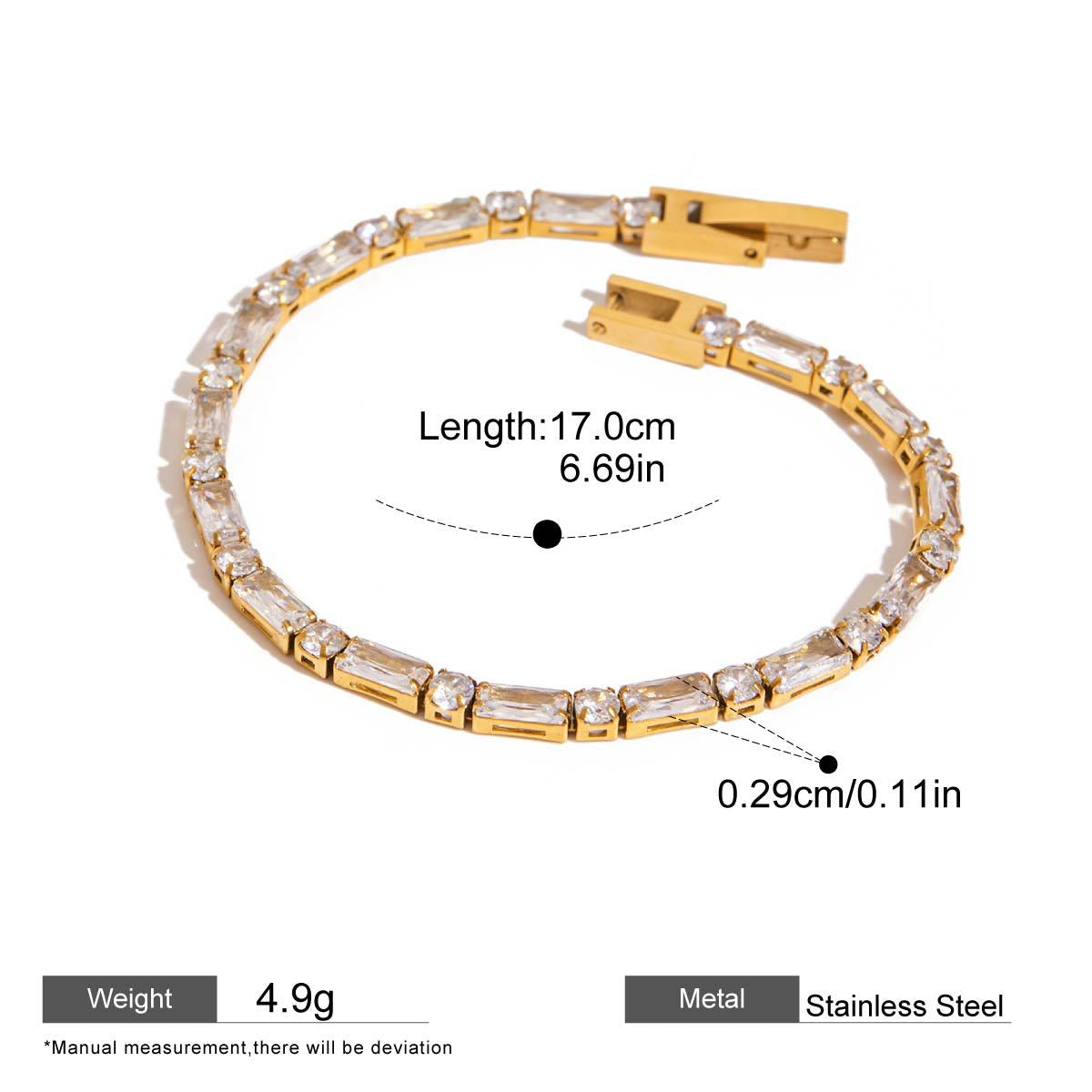 Paperclip Chain Bracelet — dimensions and size reference 15
