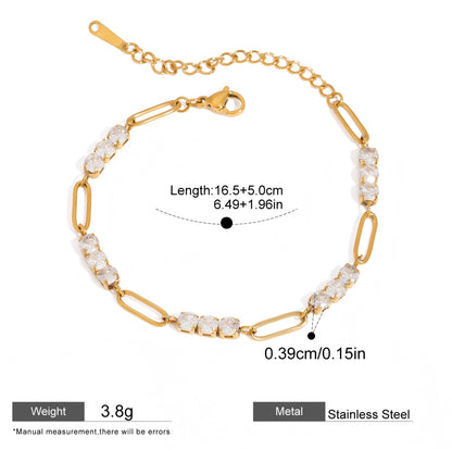 Paperclip Chain Bracelet — dimensions and size reference 12