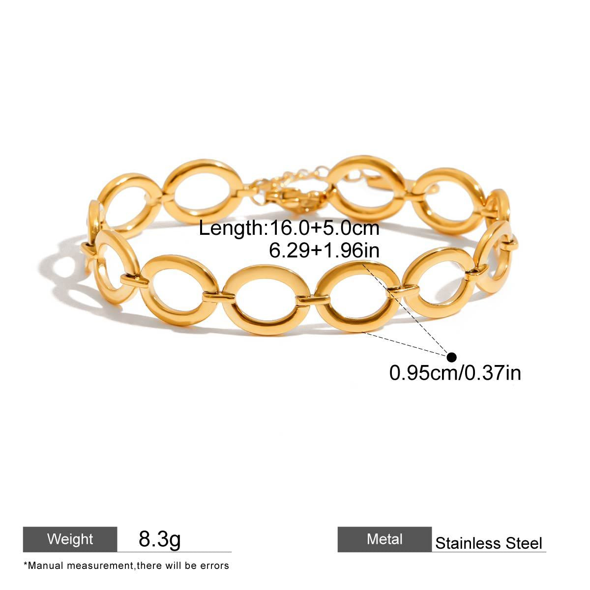 Paperclip Chain Bracelet — dimensions and size reference 09