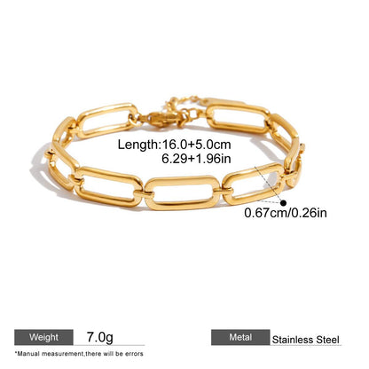 Paperclip Chain Bracelet — dimensions and size reference 07