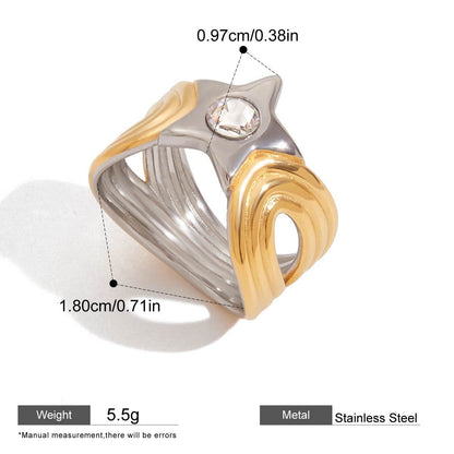 Star Motif Open Ring — dimensions and size reference 06