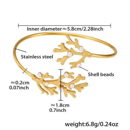 Ocean Motif Zircon Open Bangle — dimensions and size reference 11