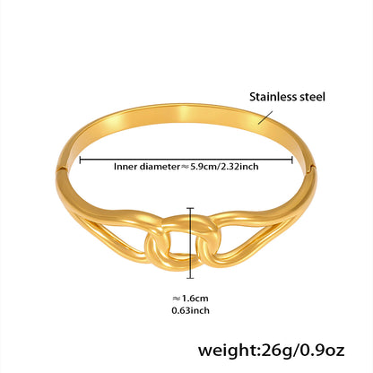 Geometric Two-Tone Bangle — dimensions and size reference 08