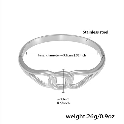 Geometric Two-Tone Bangle — dimensions and size reference 09