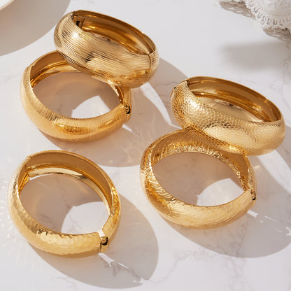 Wide Textured Bangle — flat lay 02