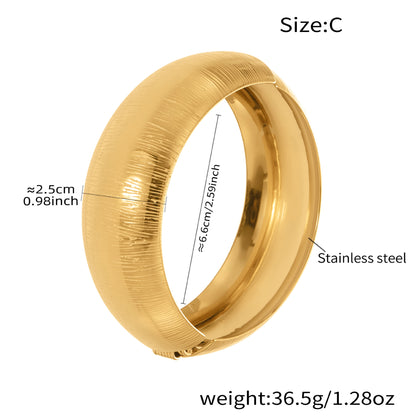 Wide Textured Bangle — dimensions and size reference 10