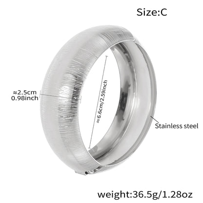 Wide Textured Bangle — dimensions and size reference 11