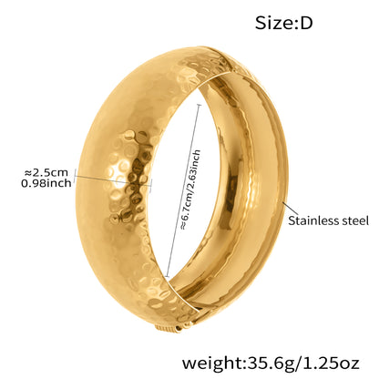 Wide Textured Bangle — dimensions and size reference 12