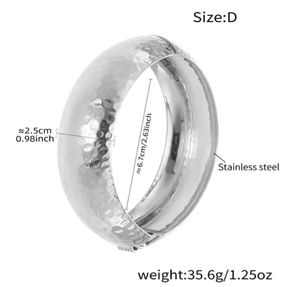 Wide Textured Bangle — dimensions and size reference 13