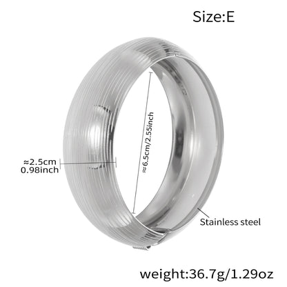 Wide Textured Bangle — dimensions and size reference 15