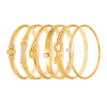 Pavé Zircon Knot Hinged Bangles — design overview 05