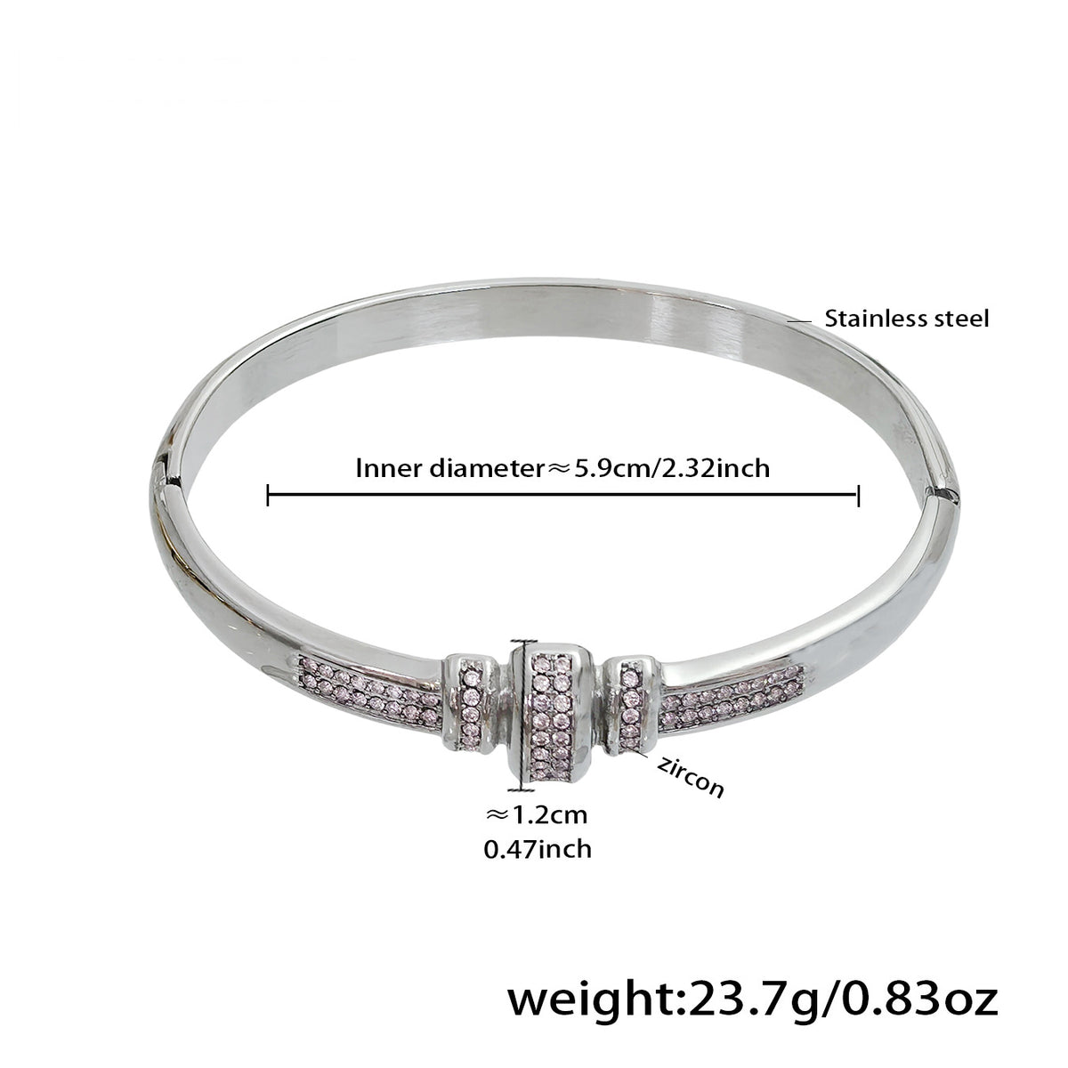 Pavé Zircon Knot Hinged Bangles — dimensions and size reference 07