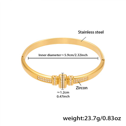 Pavé Zircon Knot Hinged Bangles — dimensions and size reference 08